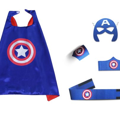 Captain American Cape and Mask Sets For children superhero party favors