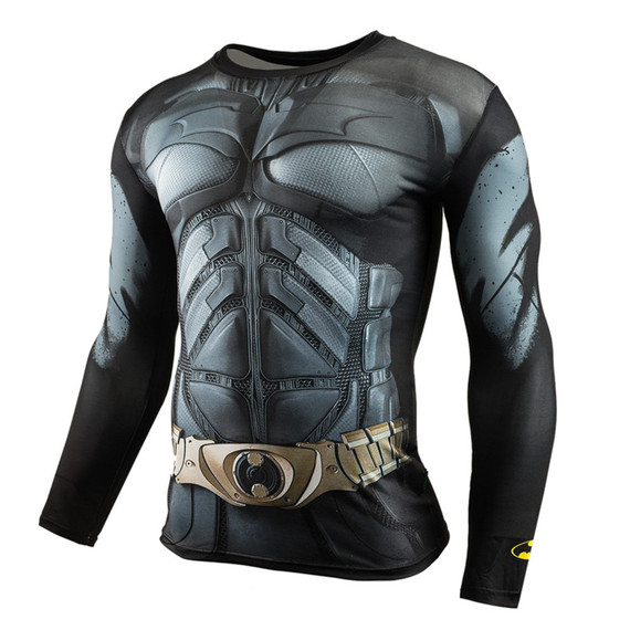dri fit batman halloween costume long sleeve compression shirt crewneck