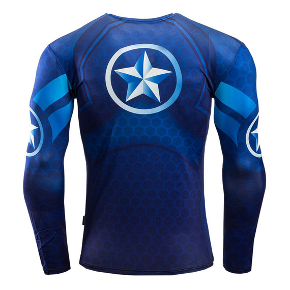 Long Sleeve Captain America Workout Shirt 03