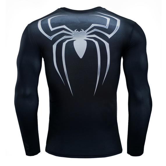 spiderman halloween costume long sleeve superhero compression shirt black