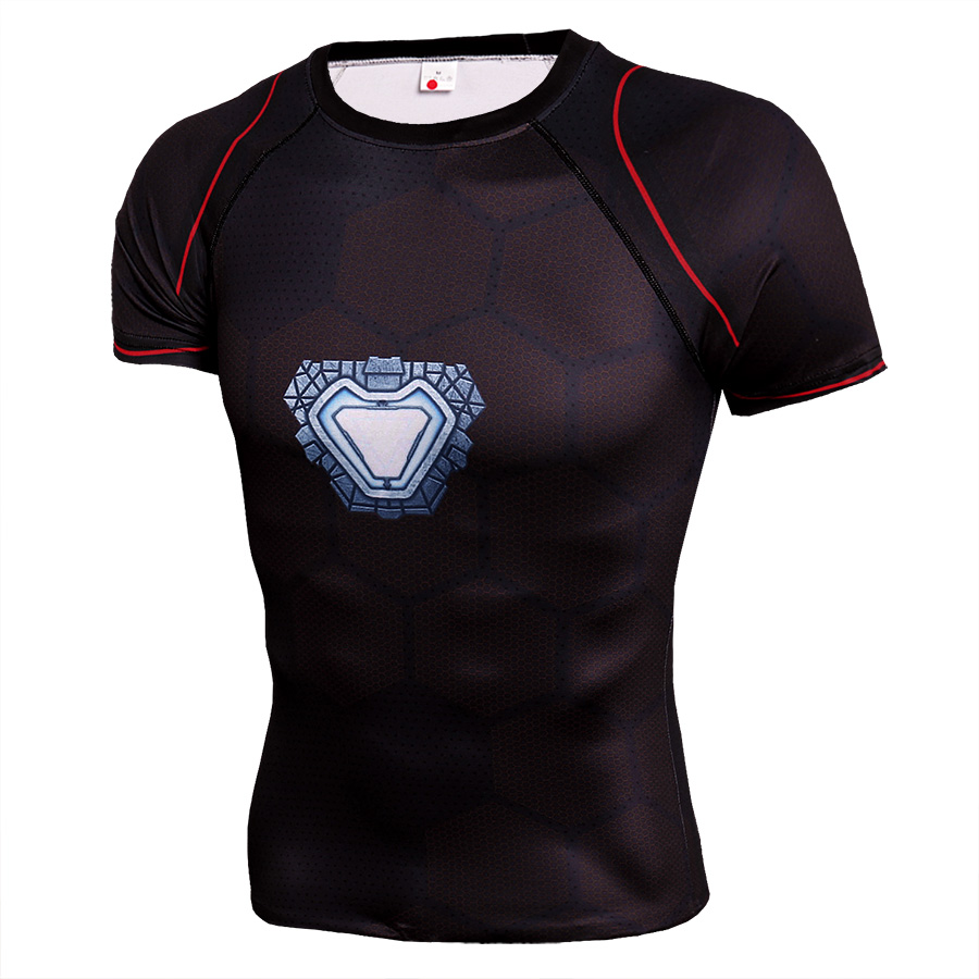 Iron Man Dri-fit Superhero Compression Shirt Short Sleeve - PKAWAY