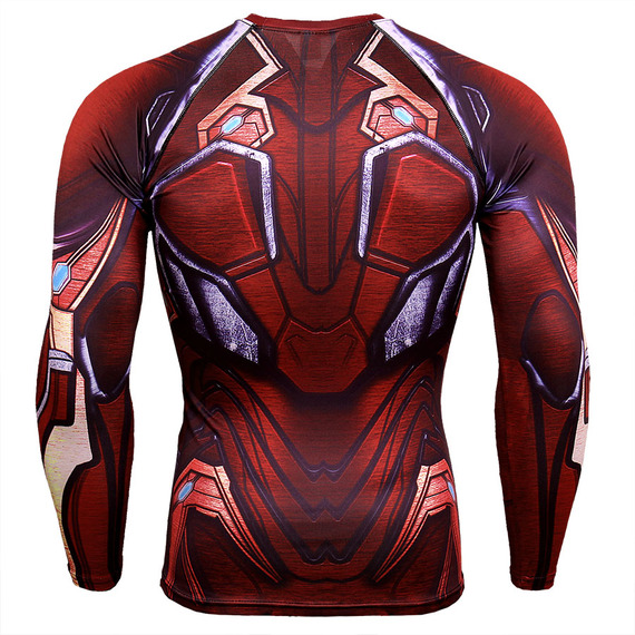 captain america workout shirt long sleeve compression t shirt red
