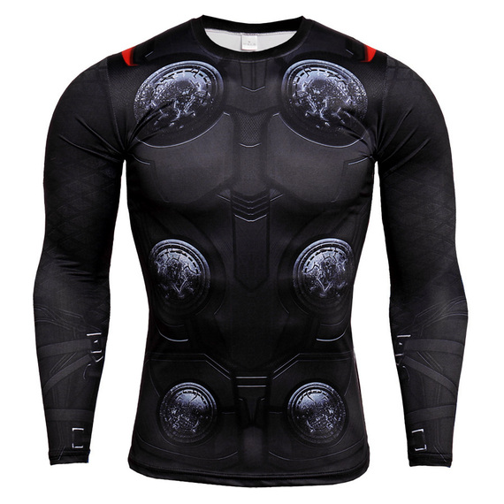thor hammer t shirt long sleeve compression workouts shirt