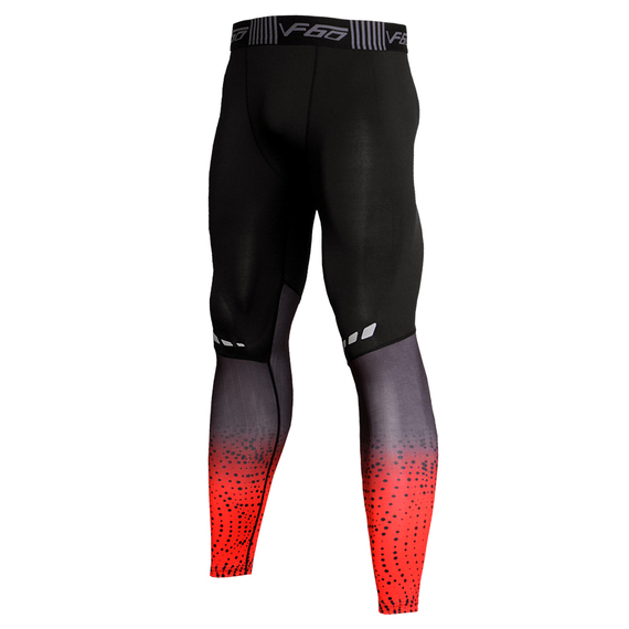 compression exercise pants mens black red