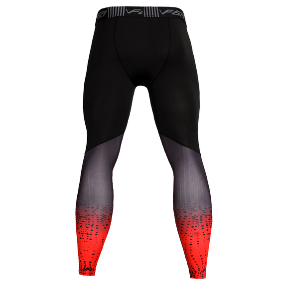 mens athletic compression pants black red