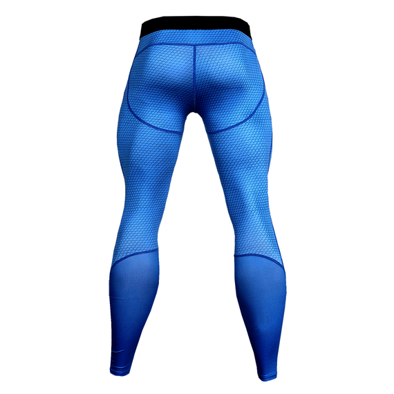 mens blue compression leggings for running