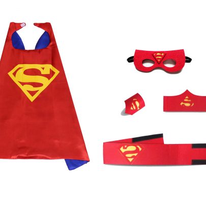 red superman superhero capes party favors