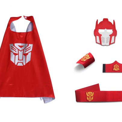 Transformers superhero cape and mask for kid Red