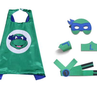 ninja turtle cape and mask green blue