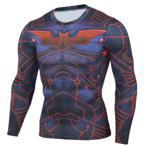 dri fit batman running shirt long sleeve