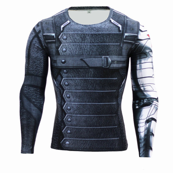 winter soldier workout shirt long sleeve compression shirt for man