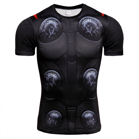 dri fit superhero compression shirt thor workouts shirt for mens