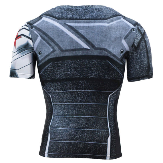 mens short sleeve winter soldier compression shirt for workouts