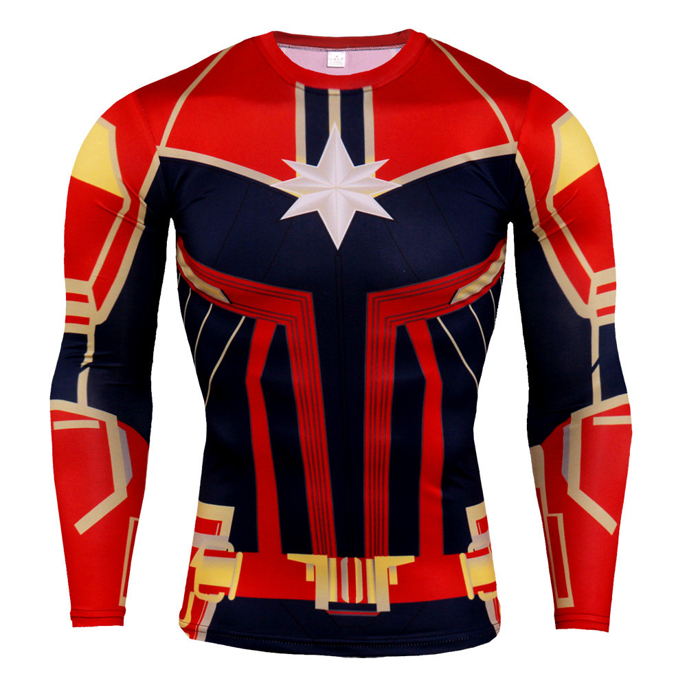 Long Sleeve Marvel Compression Shirt For Workouts - PKAWAY