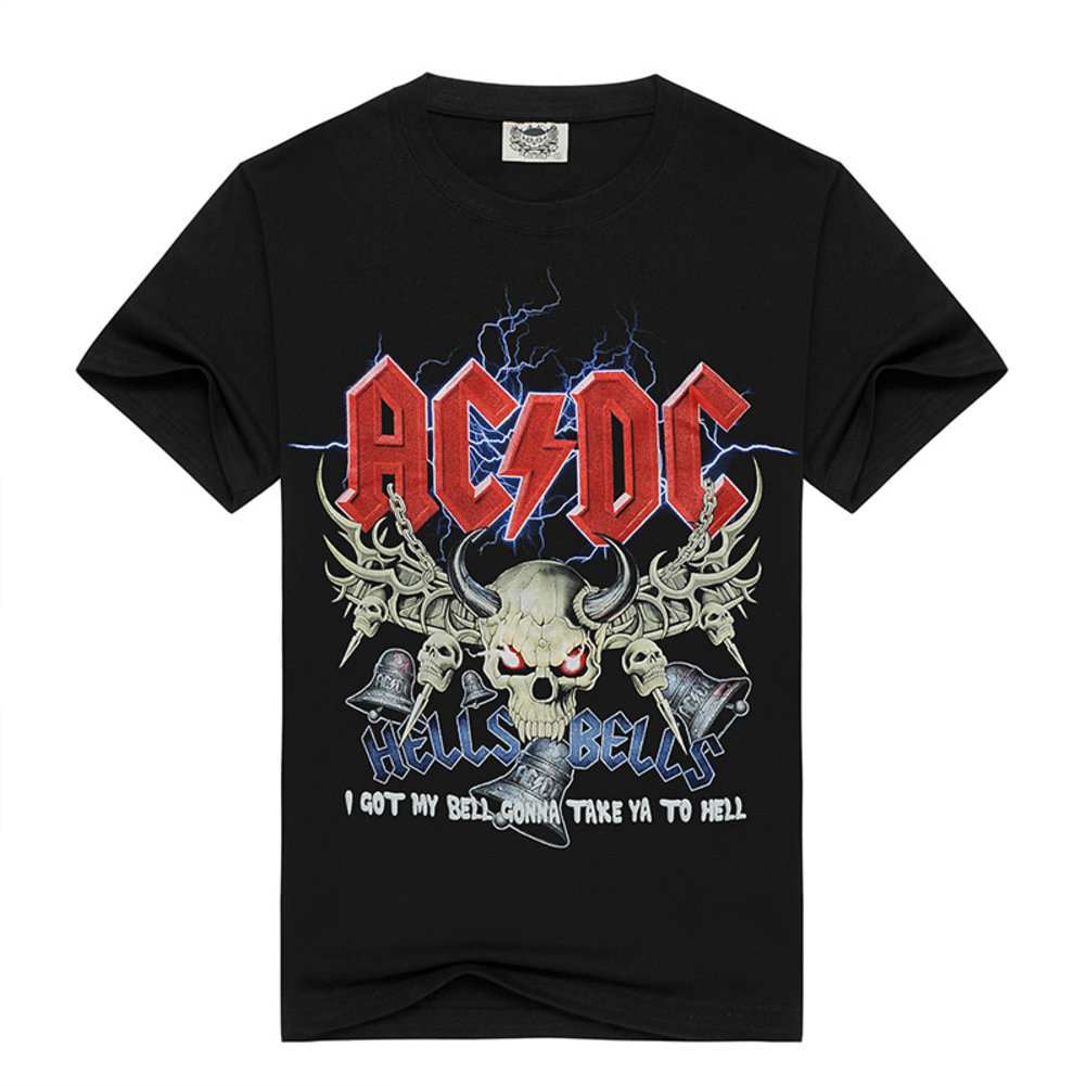 ACDC Band Shirt Hells Bells Vintage Concert T Shirts - PKAWAY