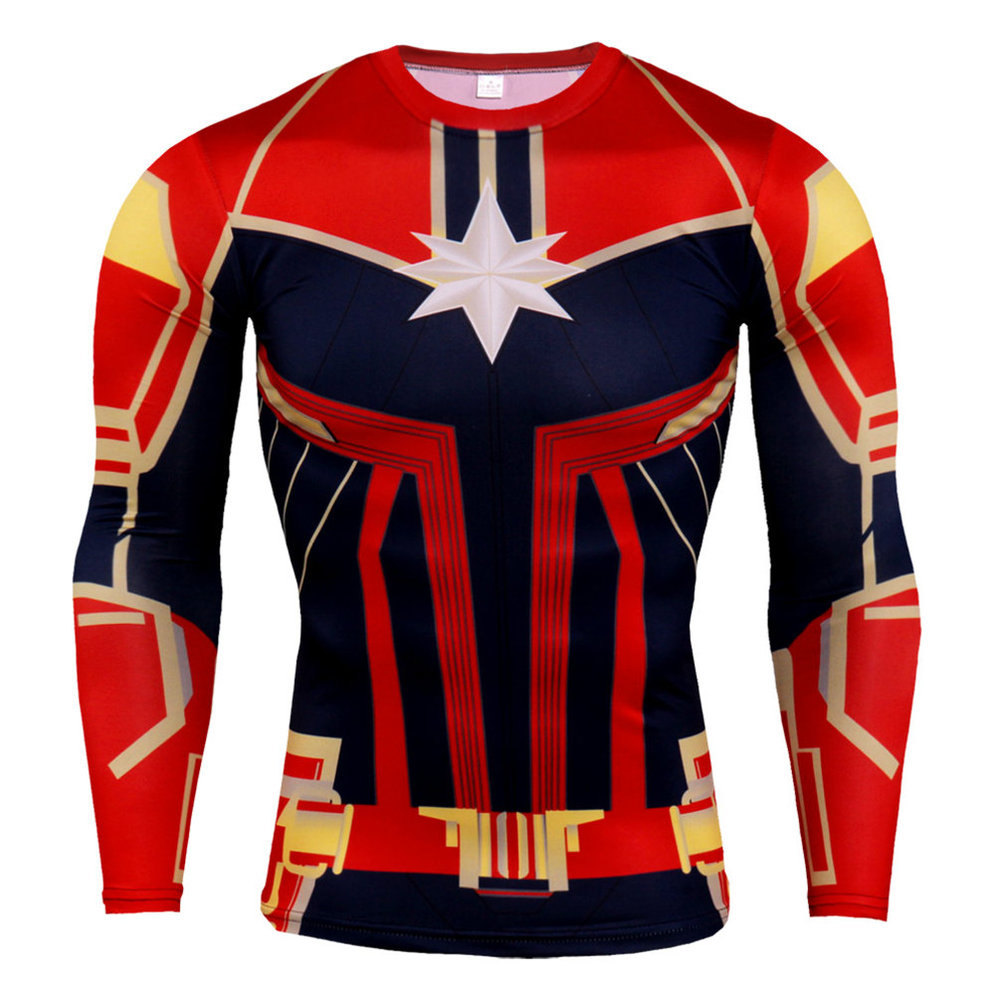 Superhero Captain Marvel Cosplay Shirt - PKAWAY