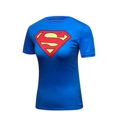 SUPERMAN Short Sleeve Compression Shirt for Women – ME SUPERHERO