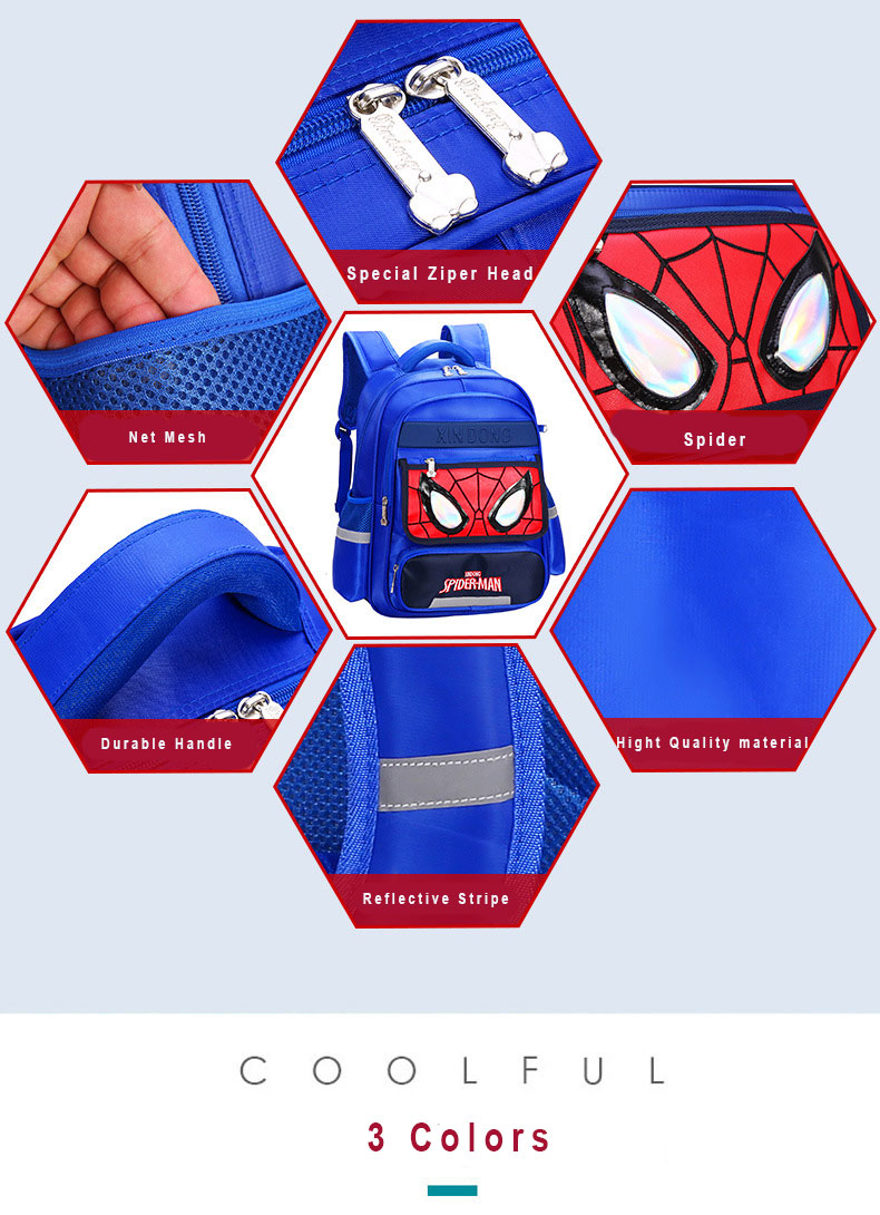 feature of spider-man book backpack