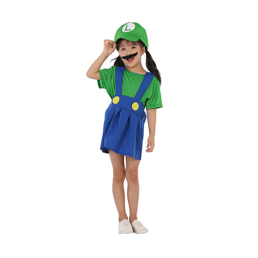 Green Super Mario Costume For Girls - PKAWAY