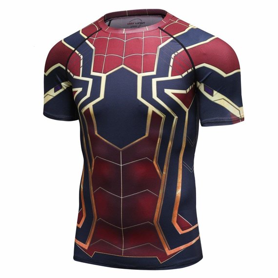 avengers infinity war spiderman workout tee shirt