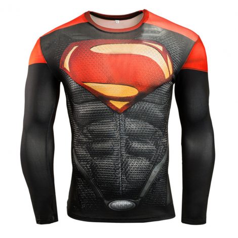 superman black compression shirt