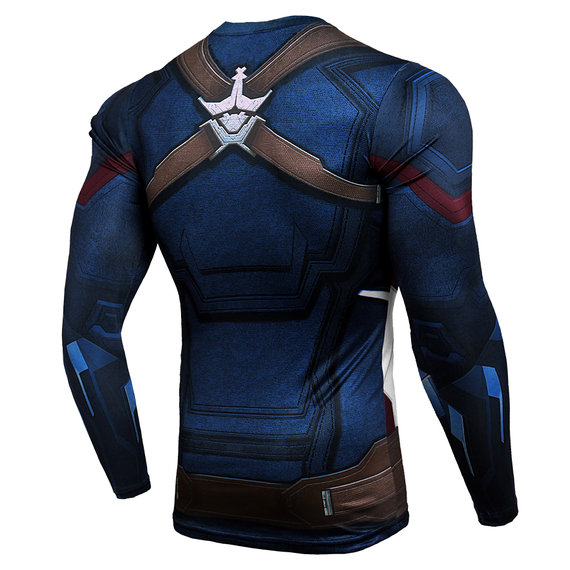 Long Sleeve Marvel Avenger Infinity War captain america dri fit t shirt