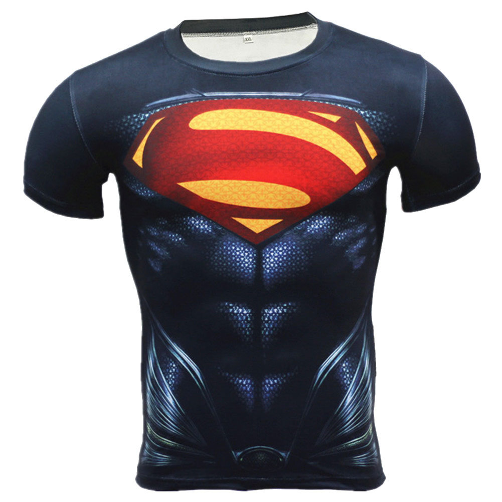 Red Black Superman Birthday Shirt Short Sleeve