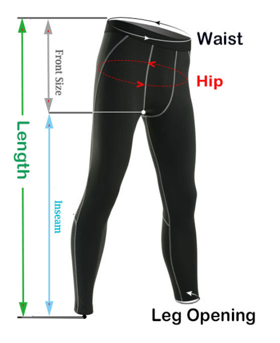New Workouts Pants Size Chart