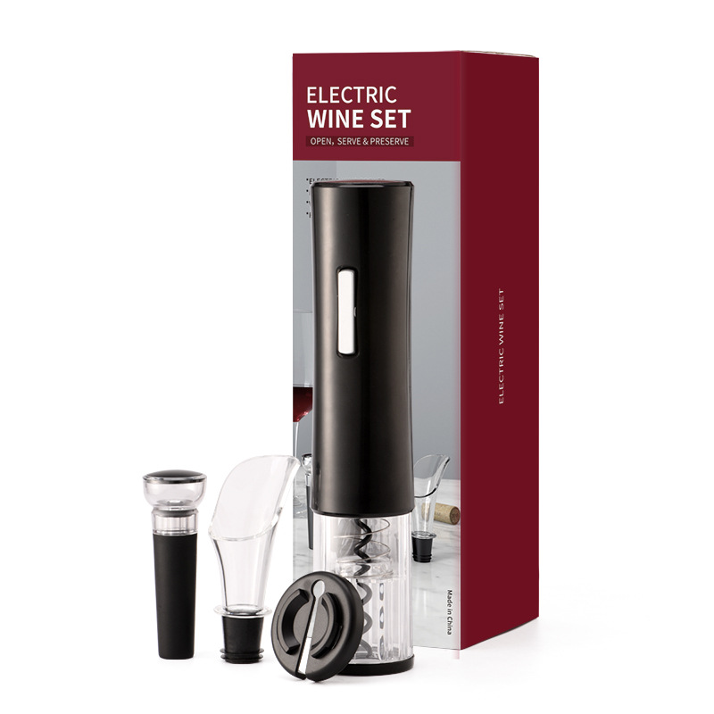 Automatic Electric Wine Bottle Corkscrew Black - PKAWAY