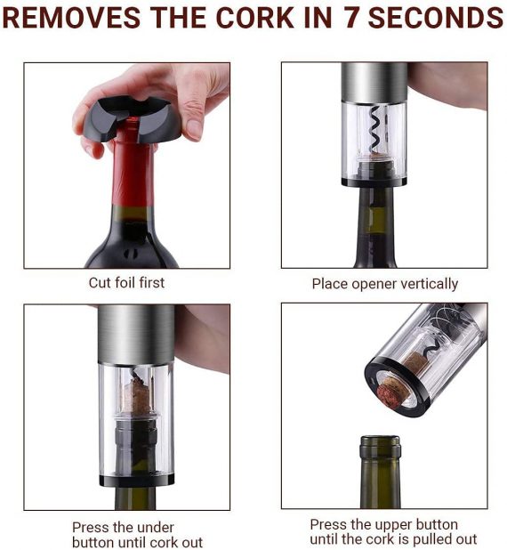How to Remove a Cork From electric corkscrew opener