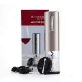 Rechargeable Stainless Steel Electric Wine Opener Sliver