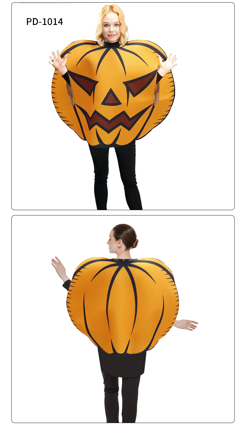 Christmas Pumpkin Funny Costume - Model show