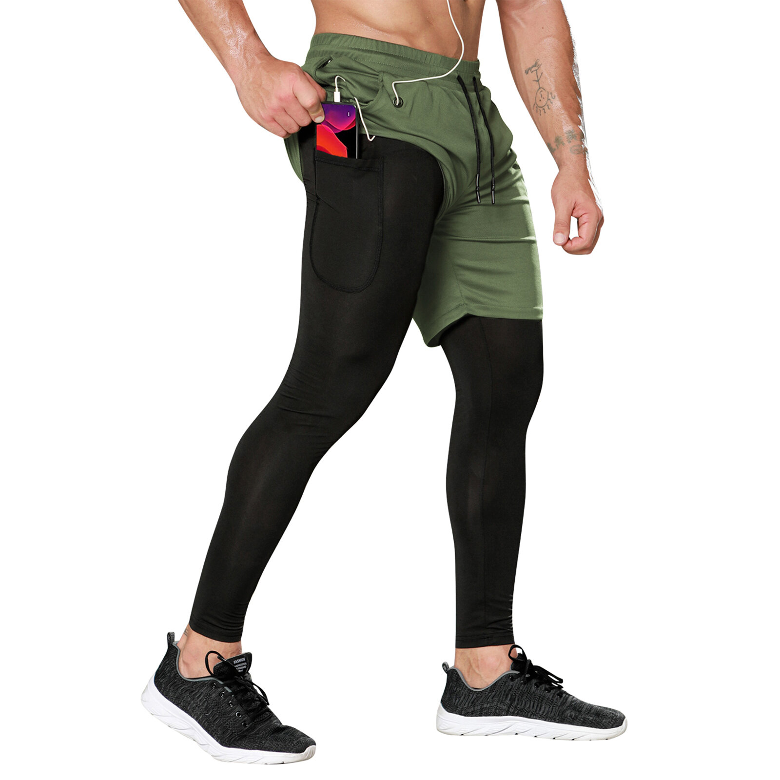 Mens Compression Best  Running Shorts With Phone Pocket 2021