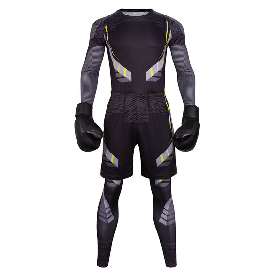 3 in 1 men tight suit black cycling jersey