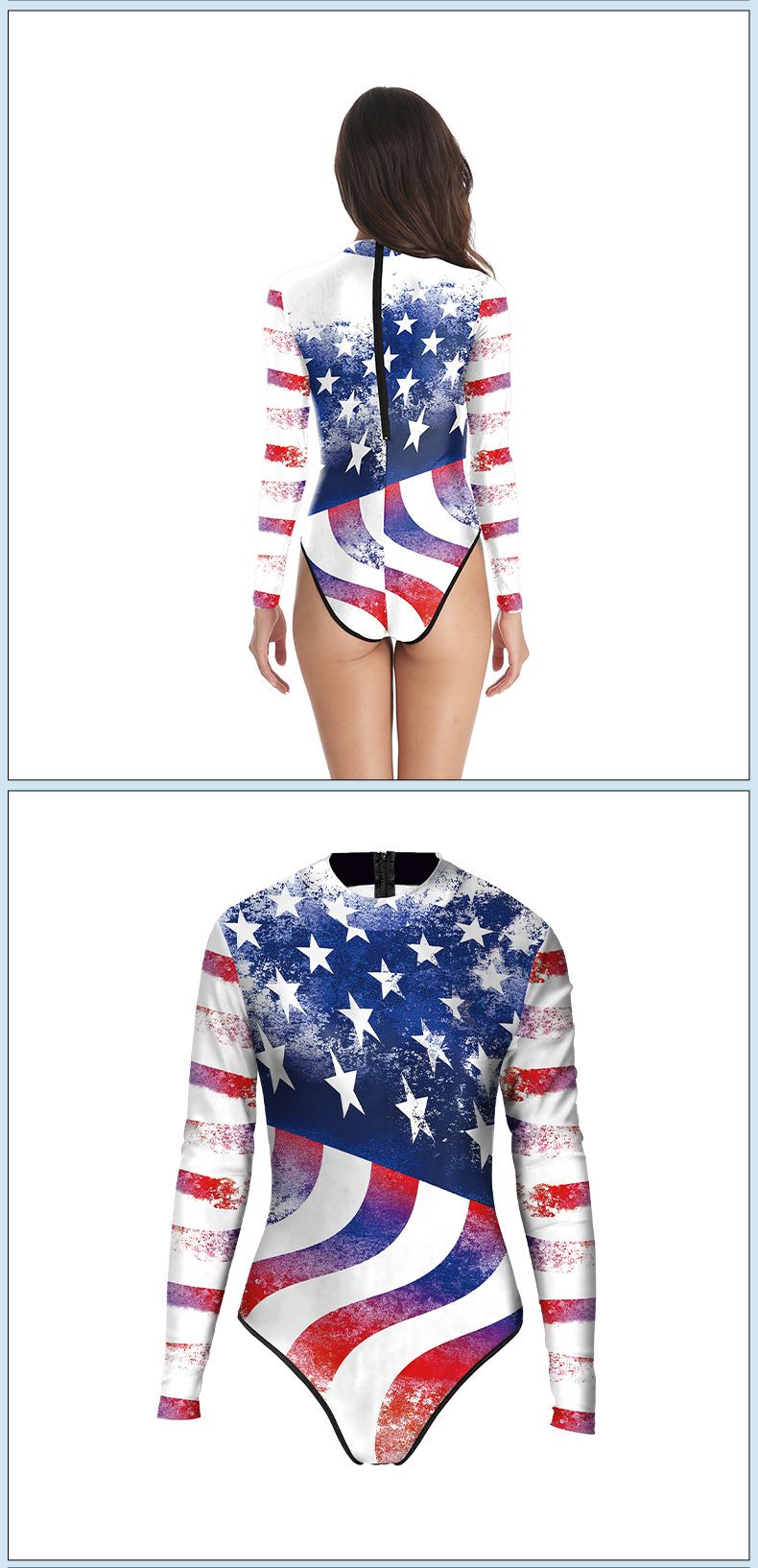 Independence Day USA FLAG 3D print one pieces beach wear female - model show