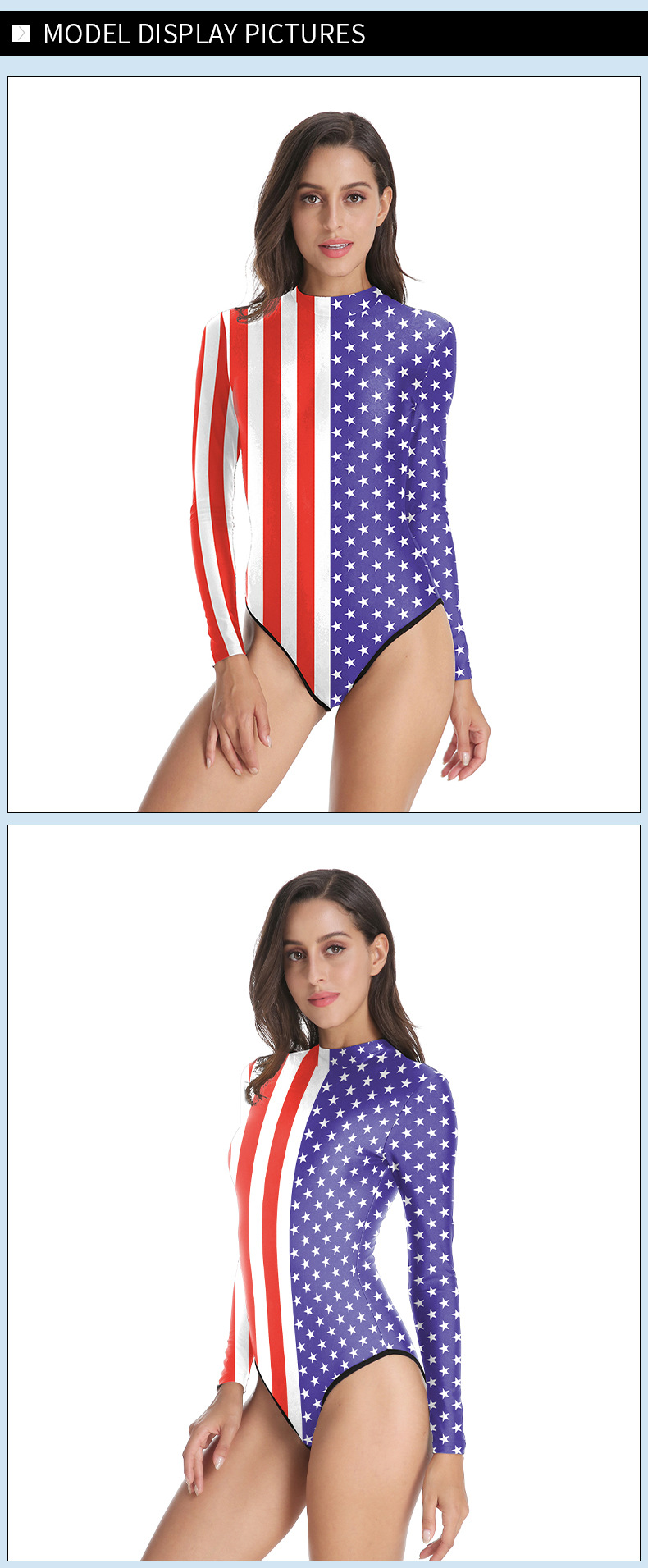 Independence Day america flag 3d print ladies swimsuit
