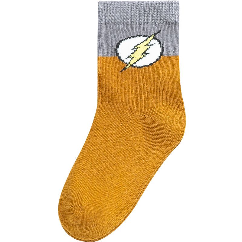 5 pairs marvel superhero midweight tube-socks for kids - the flash