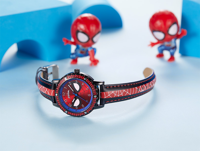 cool red spider man quartz wrist watch