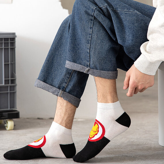 5 Pairs Superhero ankle Socks For adult