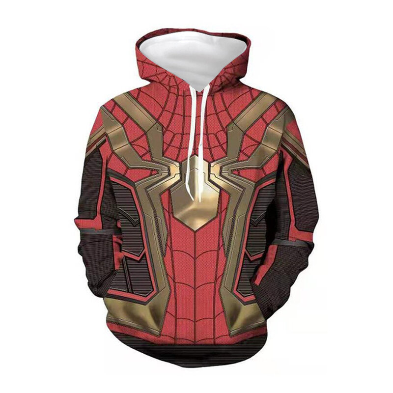 Marvel Spider-man No Way Home Pullover Hoodie Golden and Red