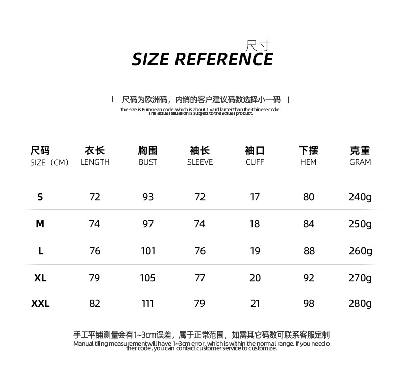 superhero long sleeve shirt size chart for reference