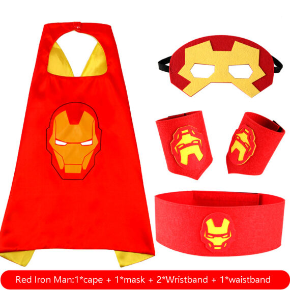 Marvel Avenger Red Ironman cape and mask for kids - cool halloween cosplay costume