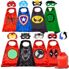 4PCS Double Design marvel avenger superhero cape mask set 02