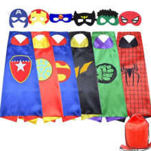 6PCS Marvel Avenger Superhero Cape Mask Set For Kids 08