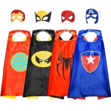 4PCS Marvel Avenger Superhero Cape Mask Set For Kids 03