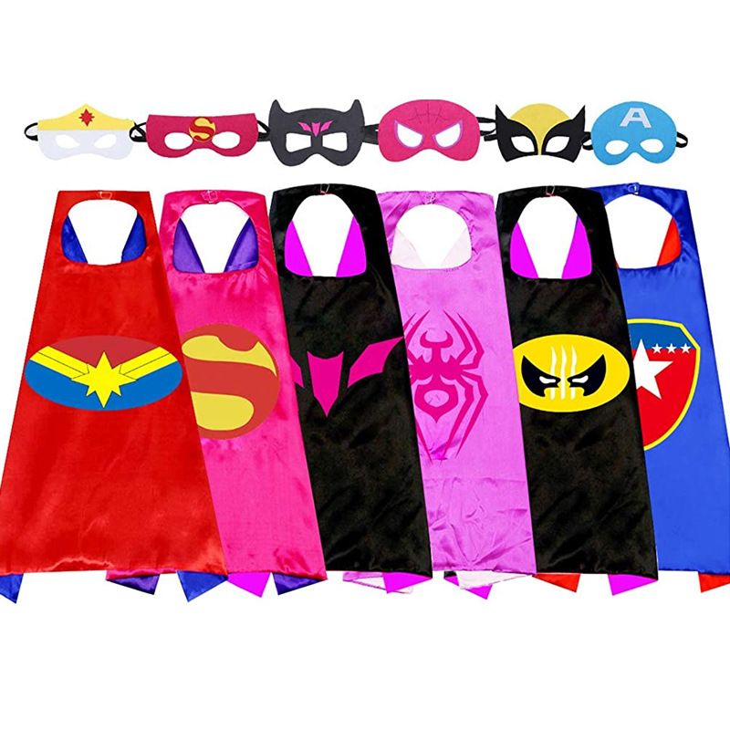 6PCS Marvel Avenger Superhero Cape Mask Set For Kids 03