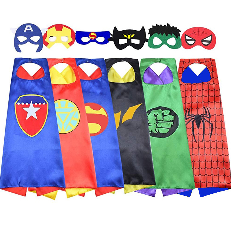 6PCS Marvel Avenger Superhero Cape Mask Set For Kids 04