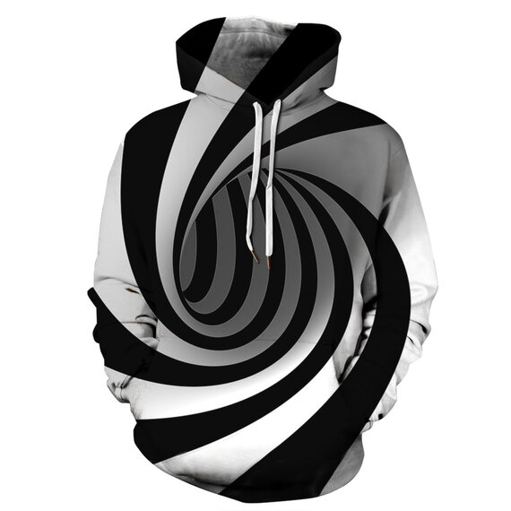 Fashion Pullover Vortex Graphic Hoodie