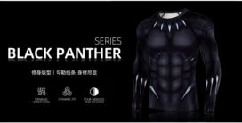 Black Panther Series Superhero Long Sleeve Graphic Tee