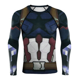 Marvel Infinity War Captain America Superhero print tee shirt long sleeve